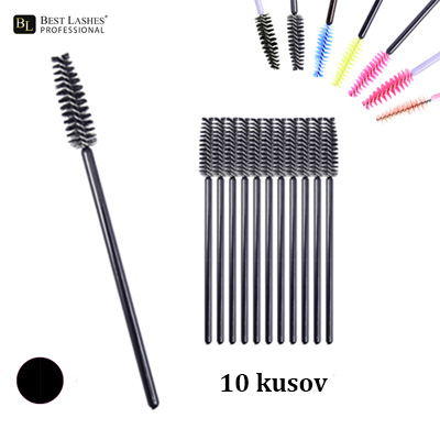 Černé kefky na mihalnice (10 kusov)