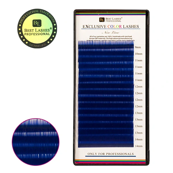 Modré mihalnice mix dľžok C, 0,20 X 9-14 mm - 16 radov