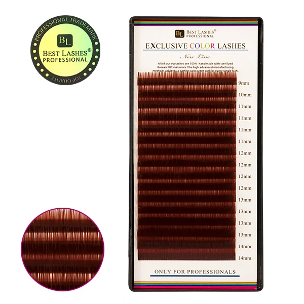 Tmavovínovej mihalnice mix dľžok C, 0,20 X 9-14 mm - 16 radov