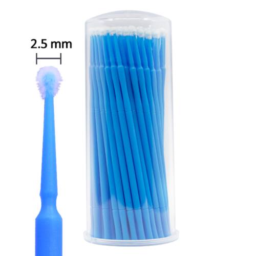 Mikro kefky na riasy 2,5 mm (100 kusov)